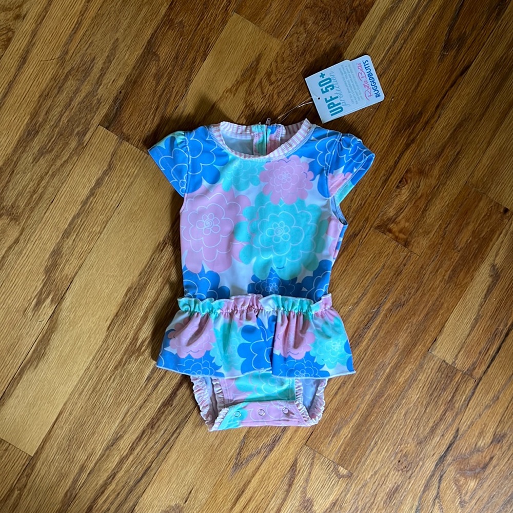 Pastel Petals Peplum One Piece